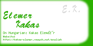 elemer kakas business card